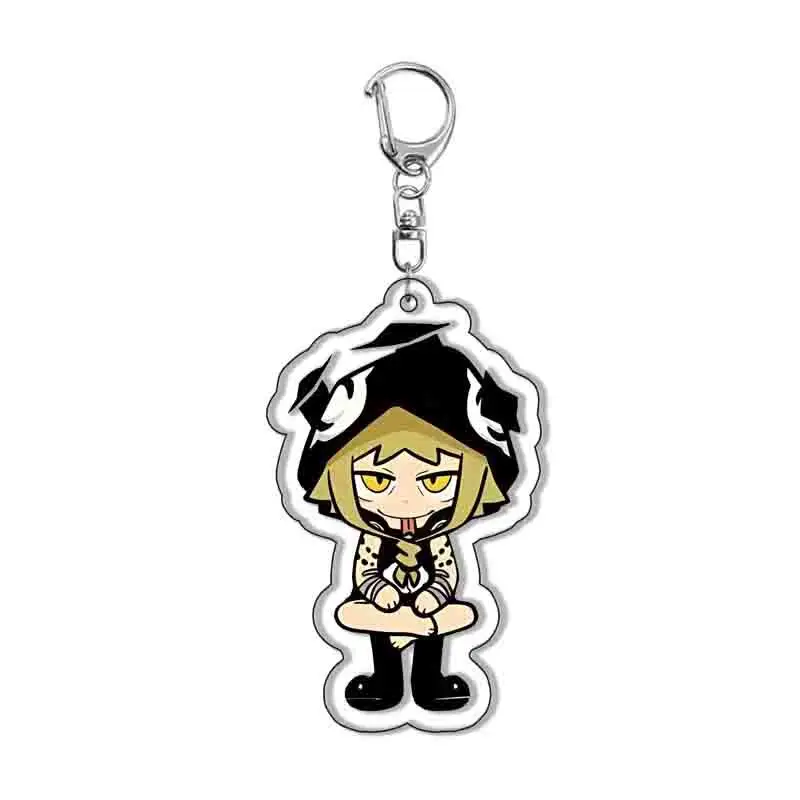 Anime Soul Eater Death the Kid Cosplay Acrylic Keychain 20th Anniversary Goth Y2K Backpack Pendant Decor Fans Collection Gift