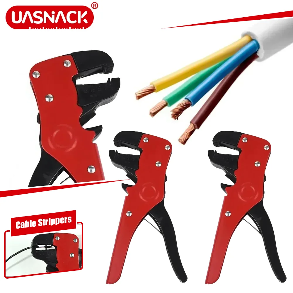 

Portable Cable Crimper Reset Spring Stripping Tool Plastic Steel Multifunctional Duckbill Stripper Cable Cutter for Electricians