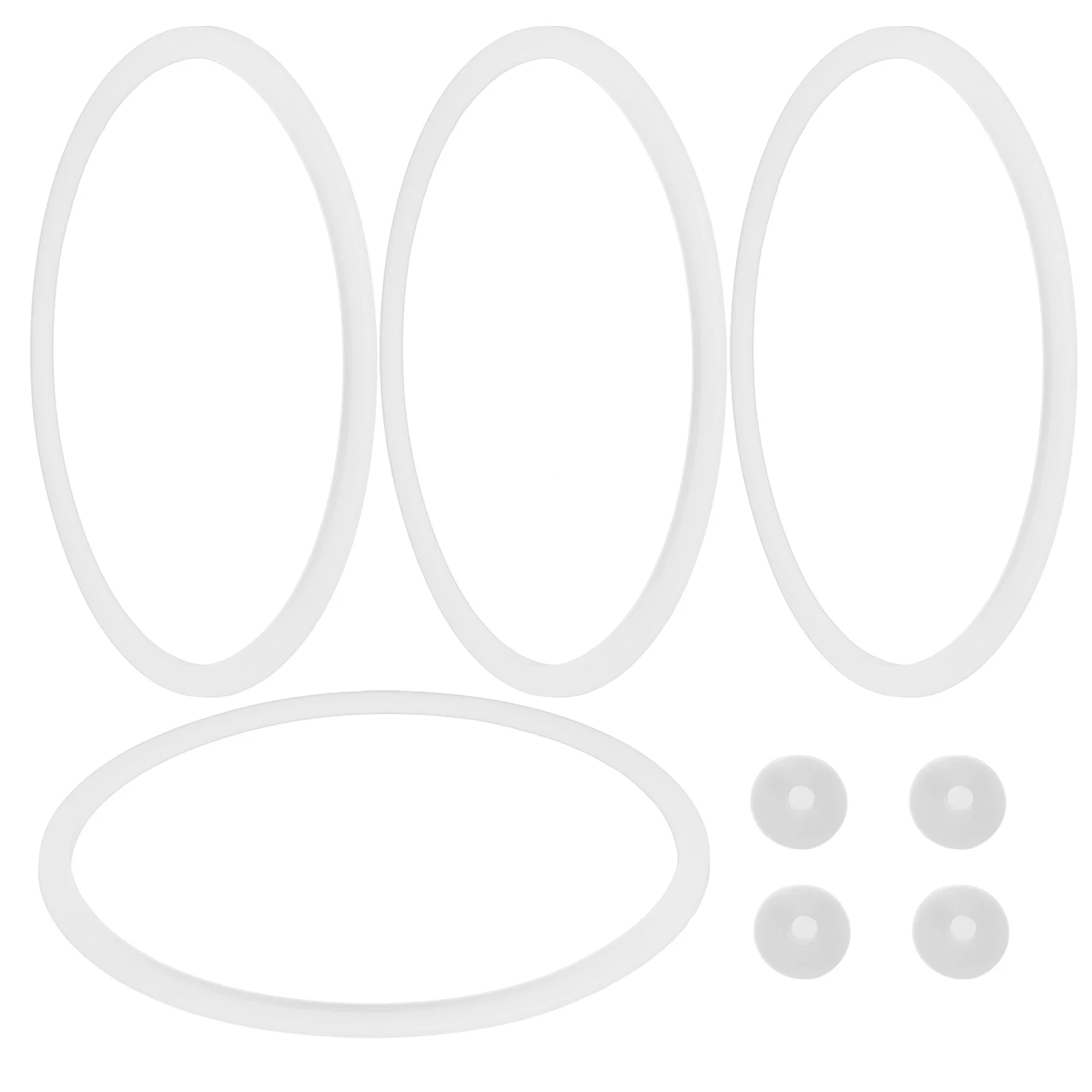 

4Sets Universal Food Container Gaskets Silicone Sealing Rings for Insulated Lunch Boxes Meal Prep Replacement Gasket Seal Ring