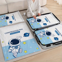 3pcs New Astronaut Cartoon Pattern Thickened Vacuum Storage Compression Bag, Suitable for Clothes, Blankets, Down Jackets,Quilts