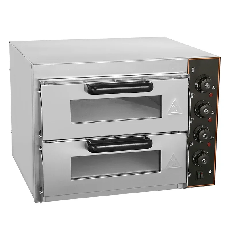 Double Layer Built-in Ovens Industrial Baking Oven Commercial Electric Pizza Oven Stainless Steel Bakery Bread Machine