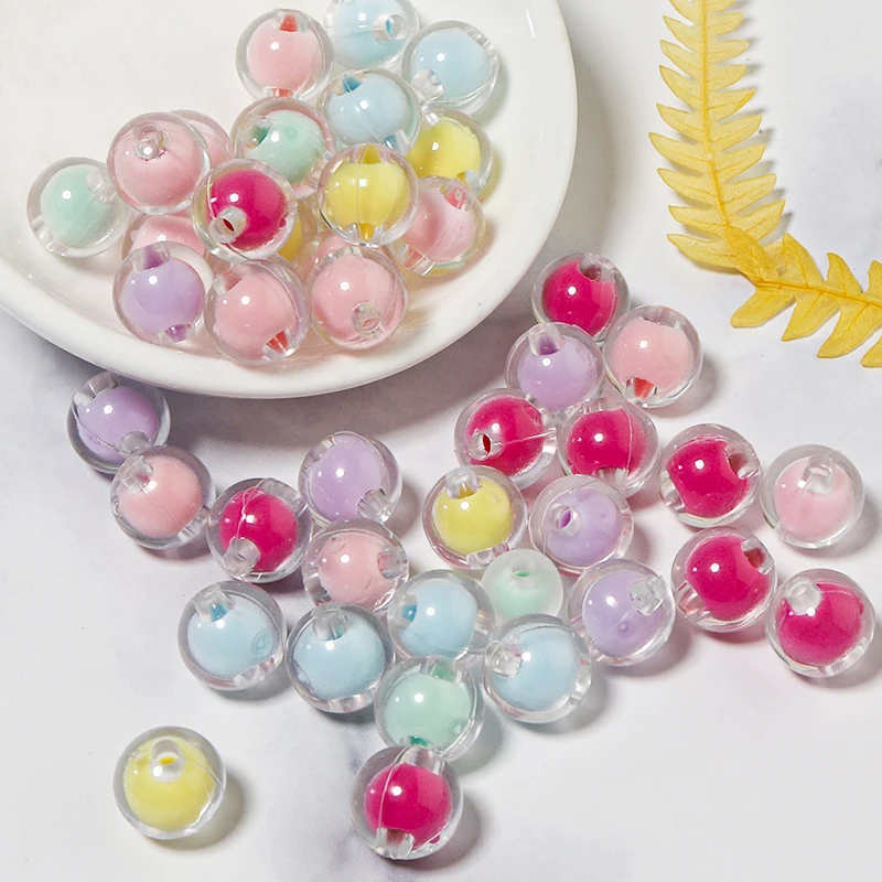 Acrylic transparent beads mixed color beads in beads loose beads for Hair Jewelry Making DIY Bracelet Necklace Chain Accessories view 5