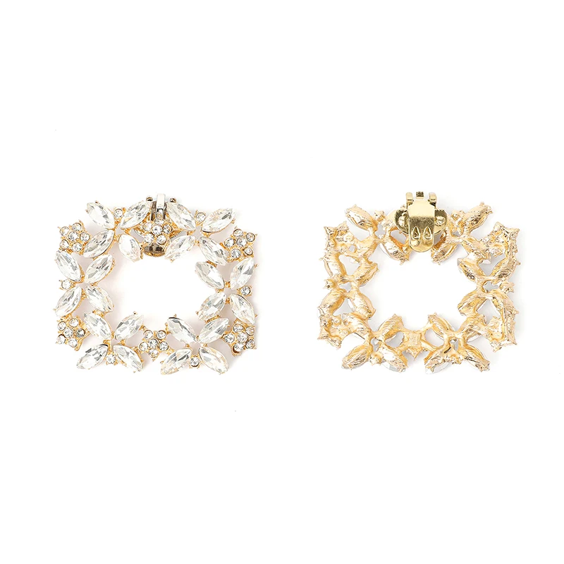 

1PC New Lady Shoe Clips Women High Heel Charms Jewelry Shoes Rhinestones Crystal Decoration Wedding Bride Shoes Decoration