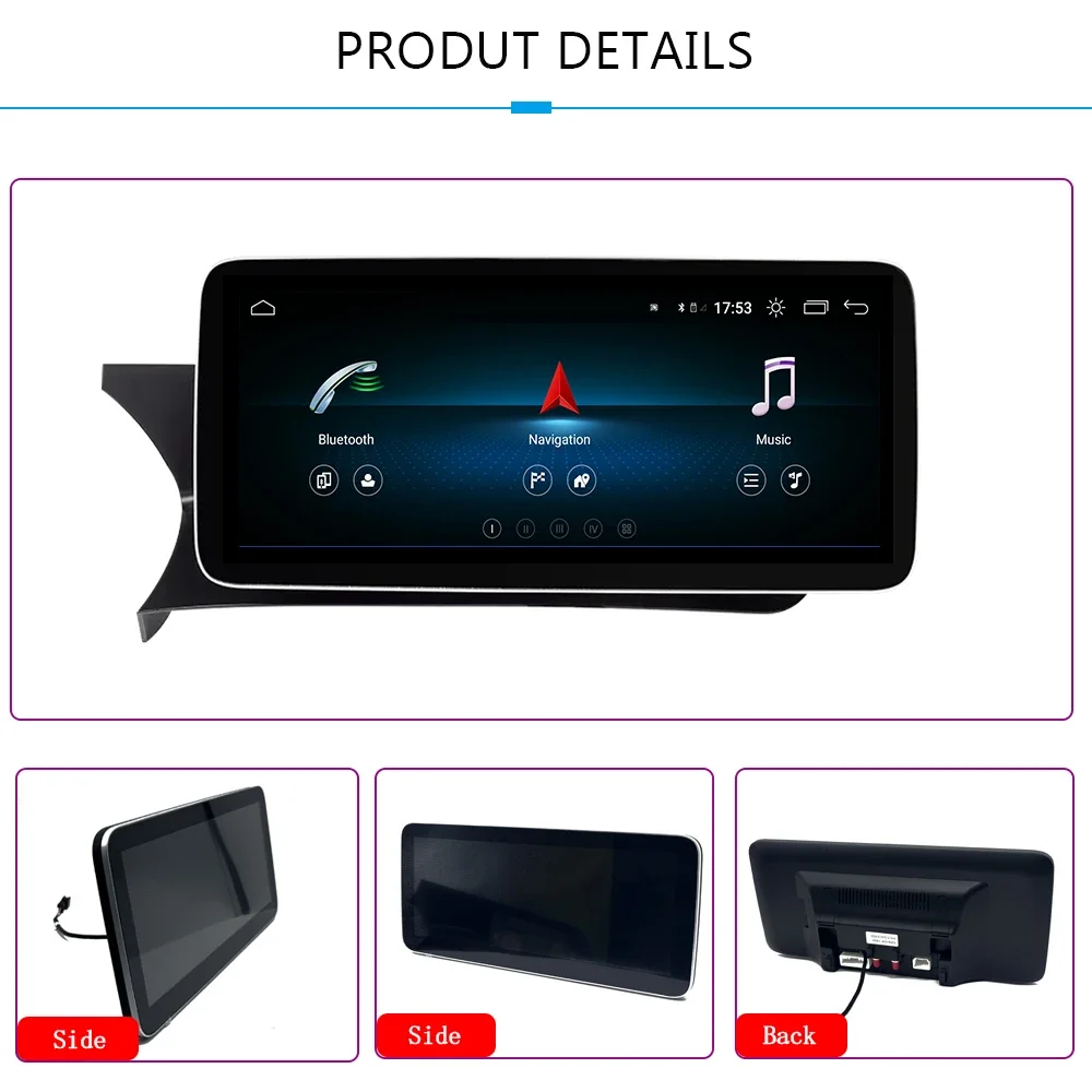 The 2024 new car multimedia wireless Android AUTOCArPlay12.3-inch screen is suitable for Mercedes Benz C-Class W204 video player