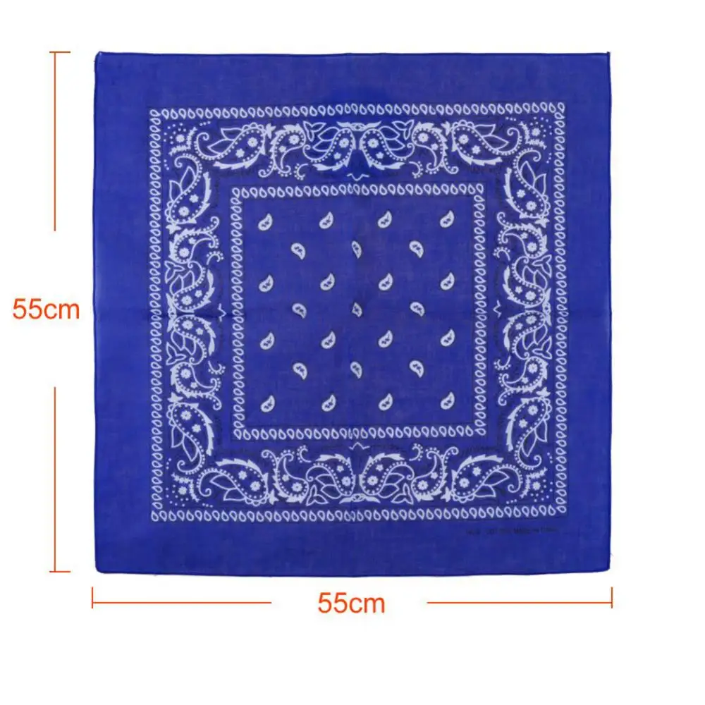 12Pcs Bohemian Print Bandana Paisley Headbands Floral Print Cycling Sport Square Bandana Head Scarf Face Mask Handkerchief