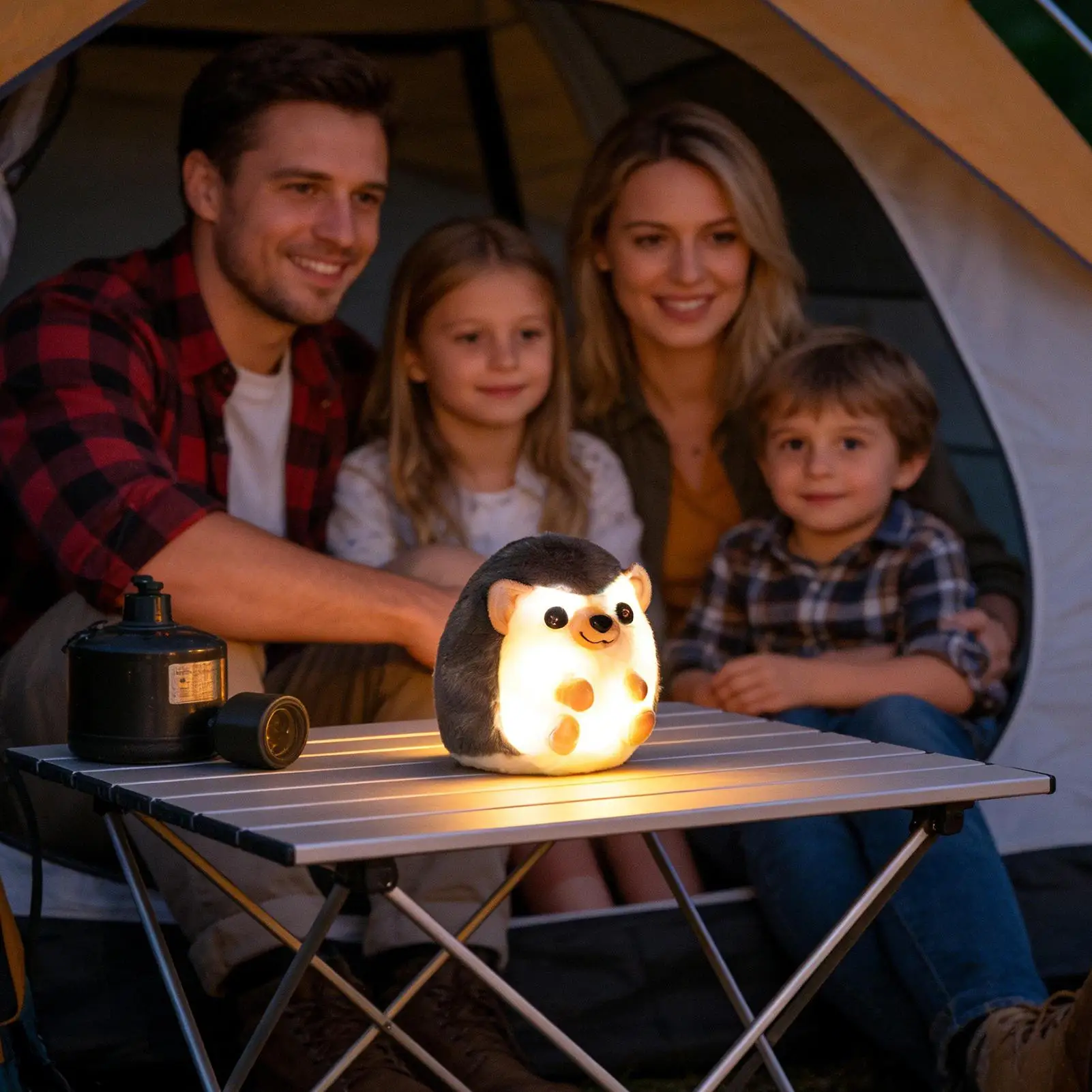 Schattige Egel Knuffels Film Knuffels Schattige Light Up LED Gevulde Egel Pop Baby's Slapen Metgezel Room Decor