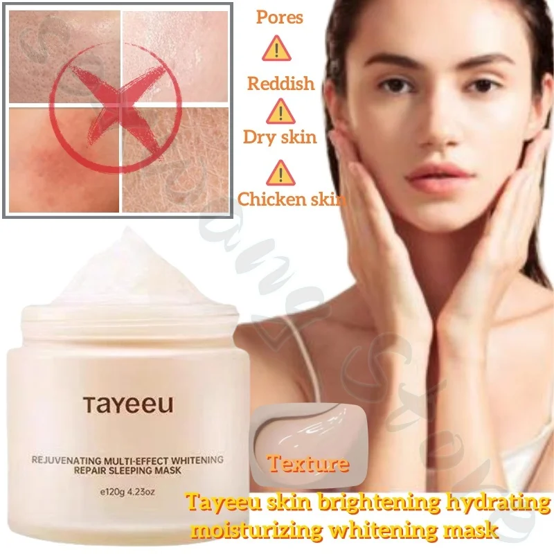 

Tayeeu Mask refines pores, brightens skin tone, improves roughness, hydrates, moisturizes, and smoothes delicate skin 120g