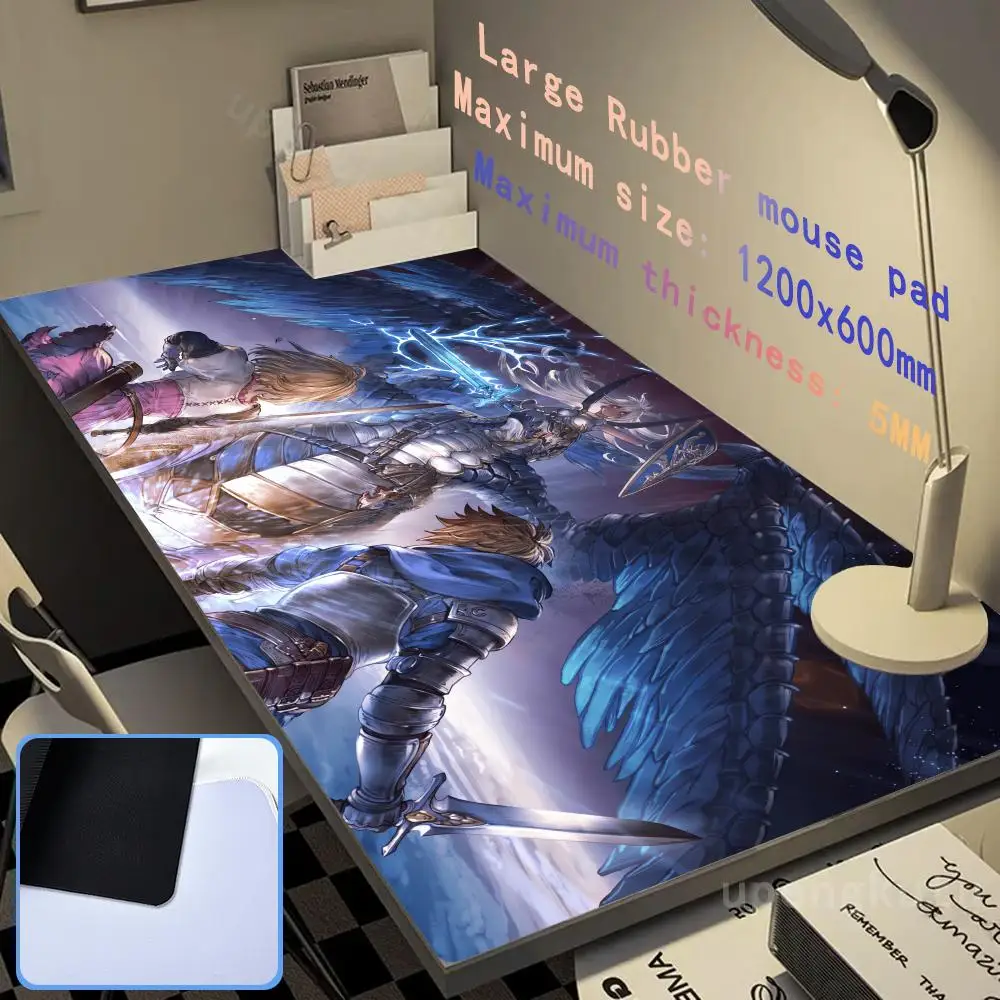 

G-granblue FantasyS Cool Mouse Pad Laptop Gamer Non-Slip Rubber Edge Mechanical Gamer Keyboard Popular Teclado locking 1200x600