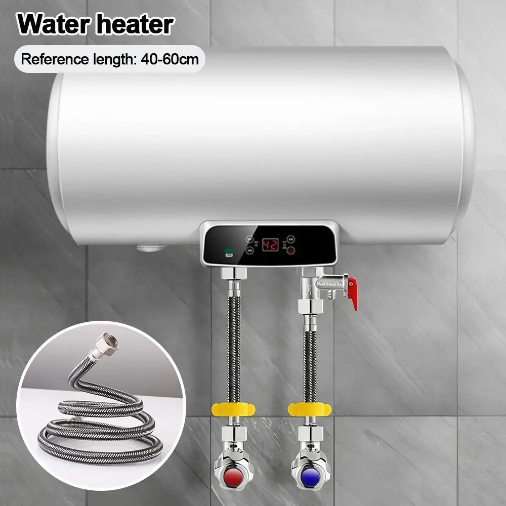 الفولاذ المقاوم للصدأ خرطوم مضفر مرن 1/2 بوصة 30-200 سنتيمتر صنبور انبوب ماء مانعة للتسرب واجهة عالمية أنبوب مدخل المياه #5