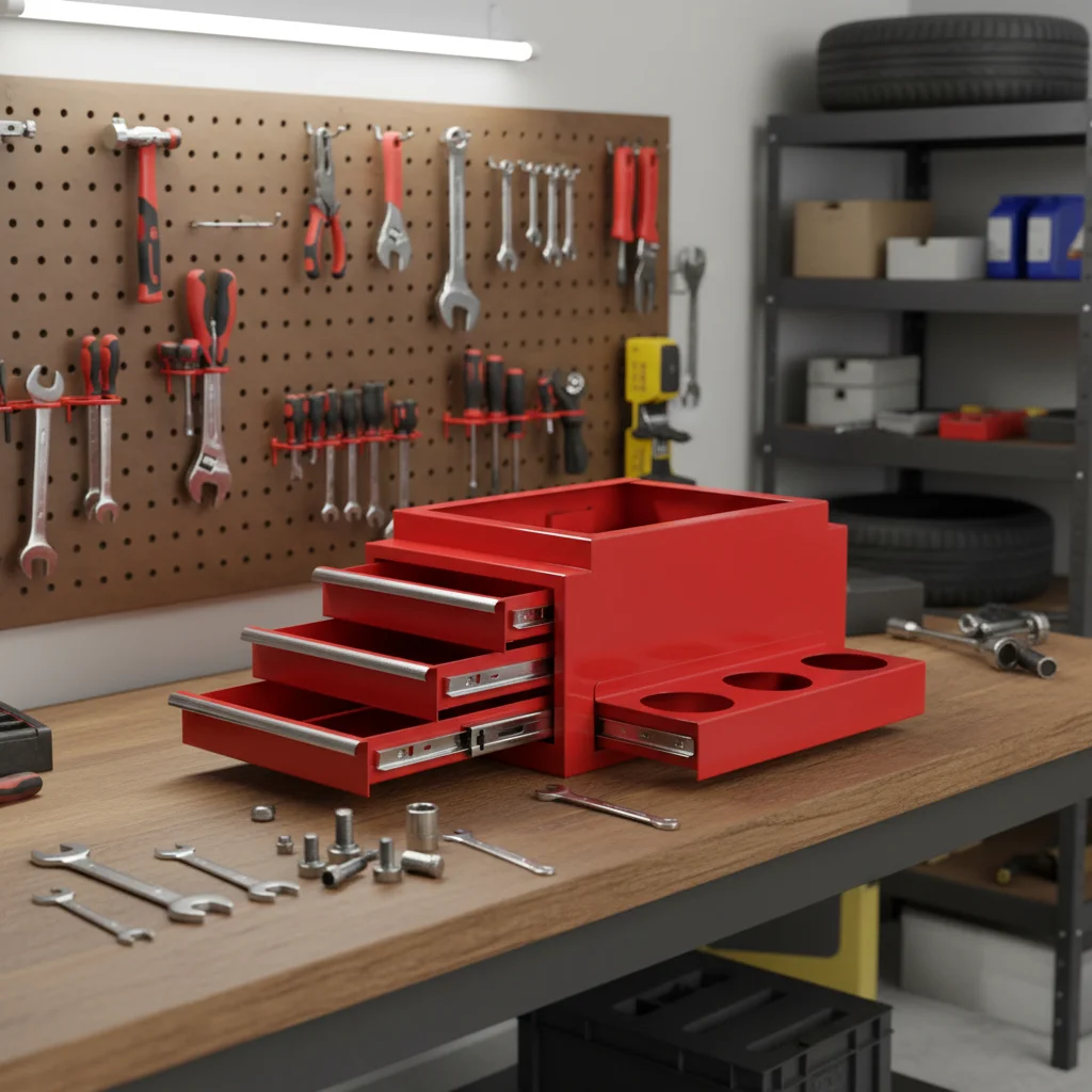 a Hot Selling Mini Aluminum Lightweight for IP54 Shockproof Toolboxes Set with 3 Drawers Mechanic's Storage Case