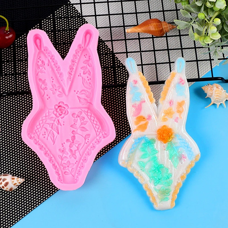 Aomily Multiple Styles Swimwear Skirt Shaped DIY Silicone Chocolate Cookies Cake Mold Silicone Soap Candy Fondant Chocolate Tool