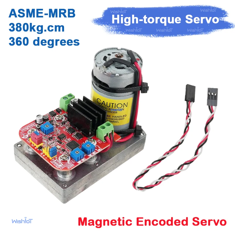 ASME-MRB 380kg.cm High Torque Servo Magnetic Encoded 360 Degree Digital Servo for Robot Arm Valve Control Camera PTZ