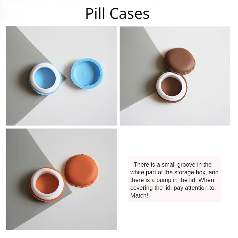 Cute Candy Pill Case Candy Color For Pill 6 Colors Pill Organizer Medicine Box Drugs Container Round Plastic Splitter