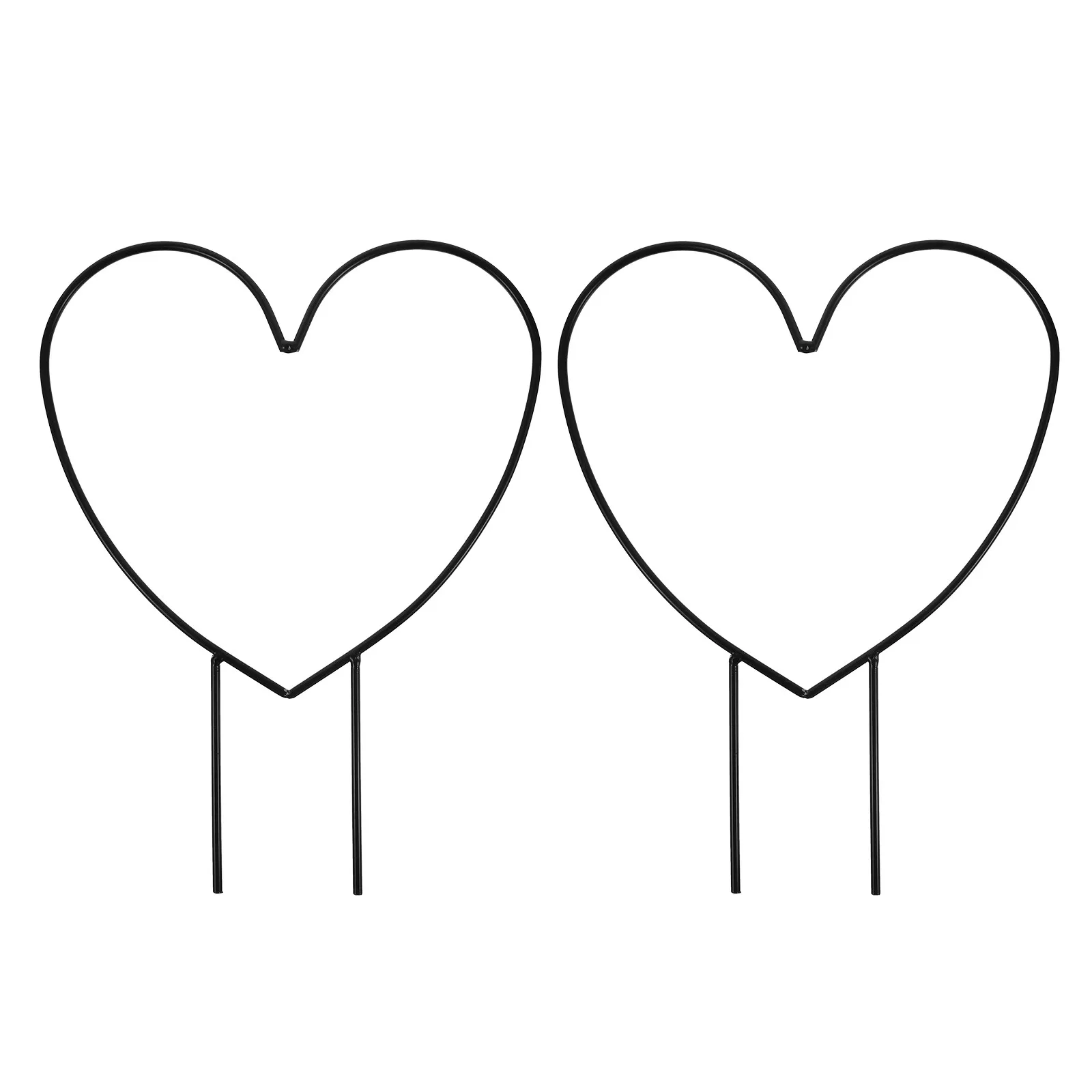 

2Pcs Heart Shape Vine Plant Support Rack Premium Metal Garden Trellis for Climbing Plants Roses Peas Morning Glories Indoor
