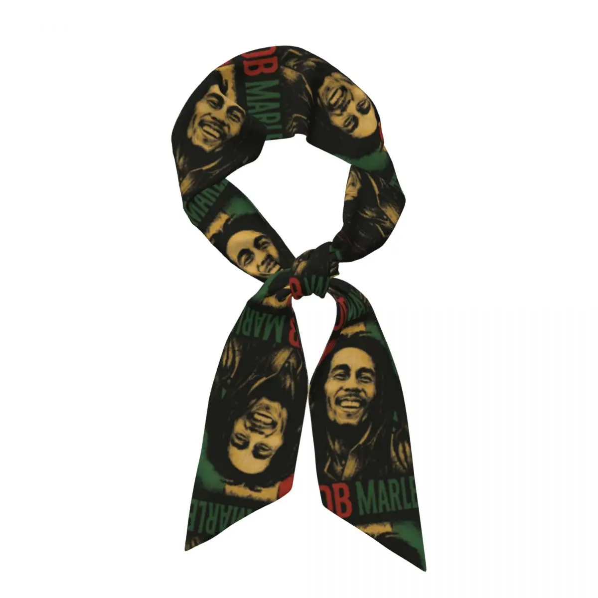 Bob Marley Album Reggae Music Jamaican StyleWomen Long Narrow Scarf Soft Skinny Scarf Multi-use Neck Head Wrap for