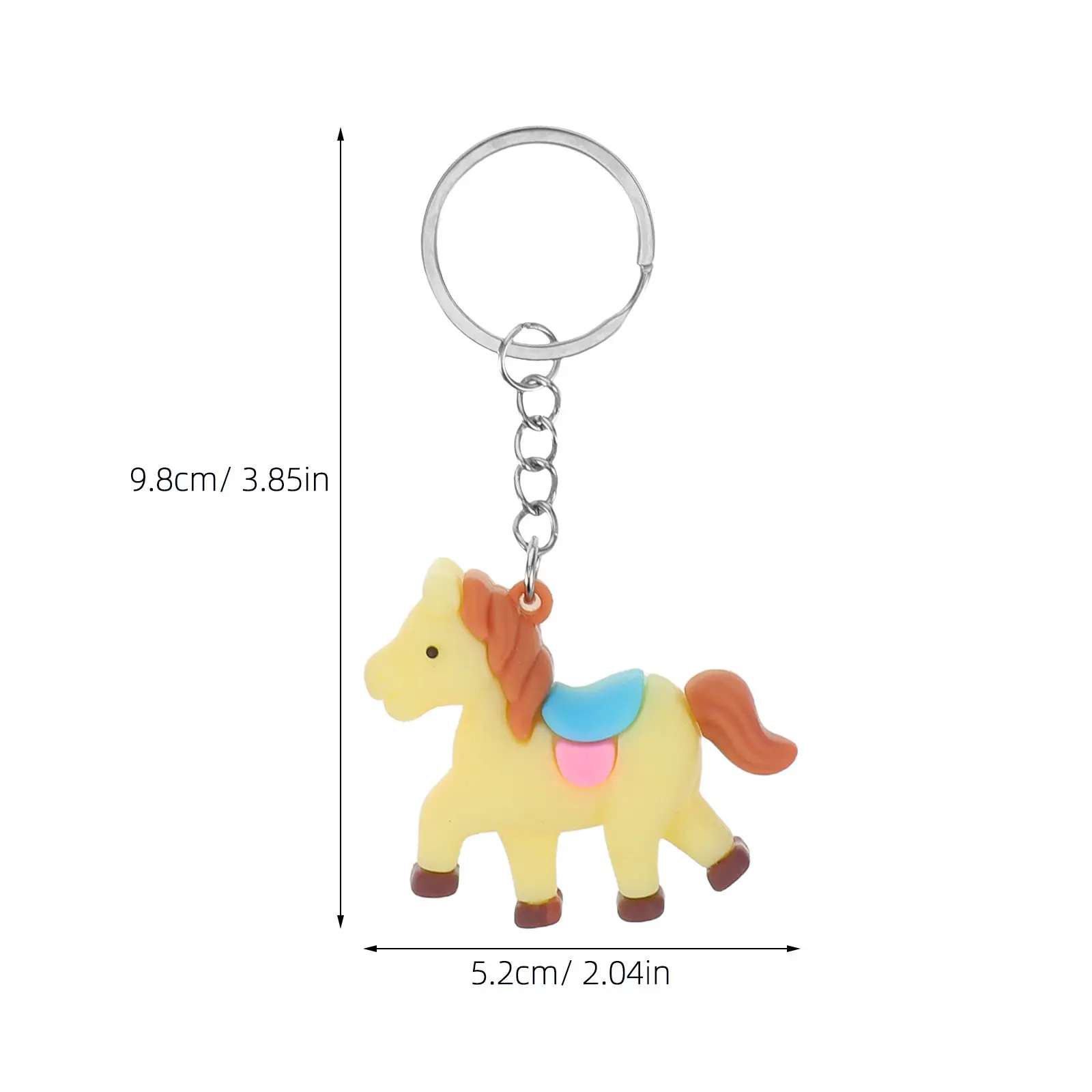 24Pcs Horse Keychain Charm Zodiac Horse Design Cute Animal Keyring for Purse Accessories Handbag Pendant Backpack Charm