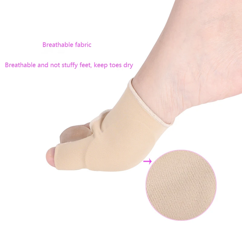 Toe Separator Foot Care Tool - Bone Thumb Adjuster Protector Pedicure Sock Hallux Valgus Bunion Straightener for Foot Care