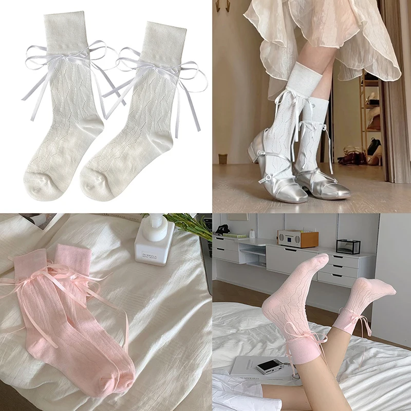 Medias transpirables de estilo Ballet para mujer, calcetín informal, vendaje de Color sólido, uso diario, Verano