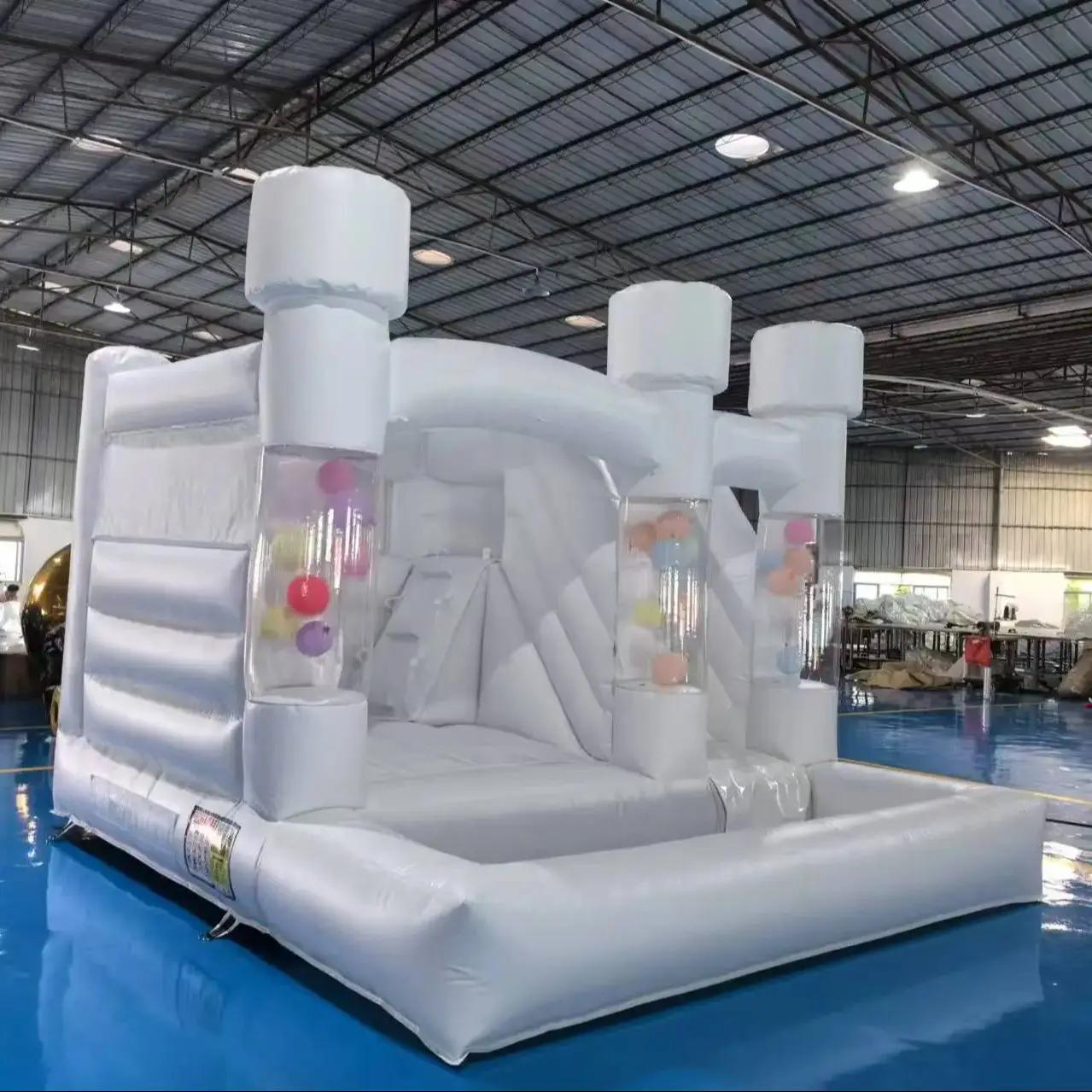 어린이 여름 놀이용품 풍선형 물 미끄럼틀 볼풀이 있는 에어바운스 놀이터 뒷마당 놀이