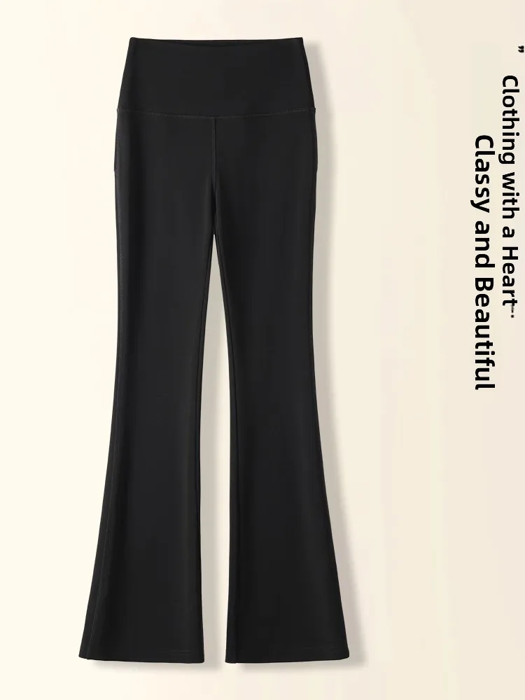 

High Waist Yoga Pants Women's Bell Bot Slimming Casual Pants Spring 2026 New Arrival Elastic Comfortable Polyester