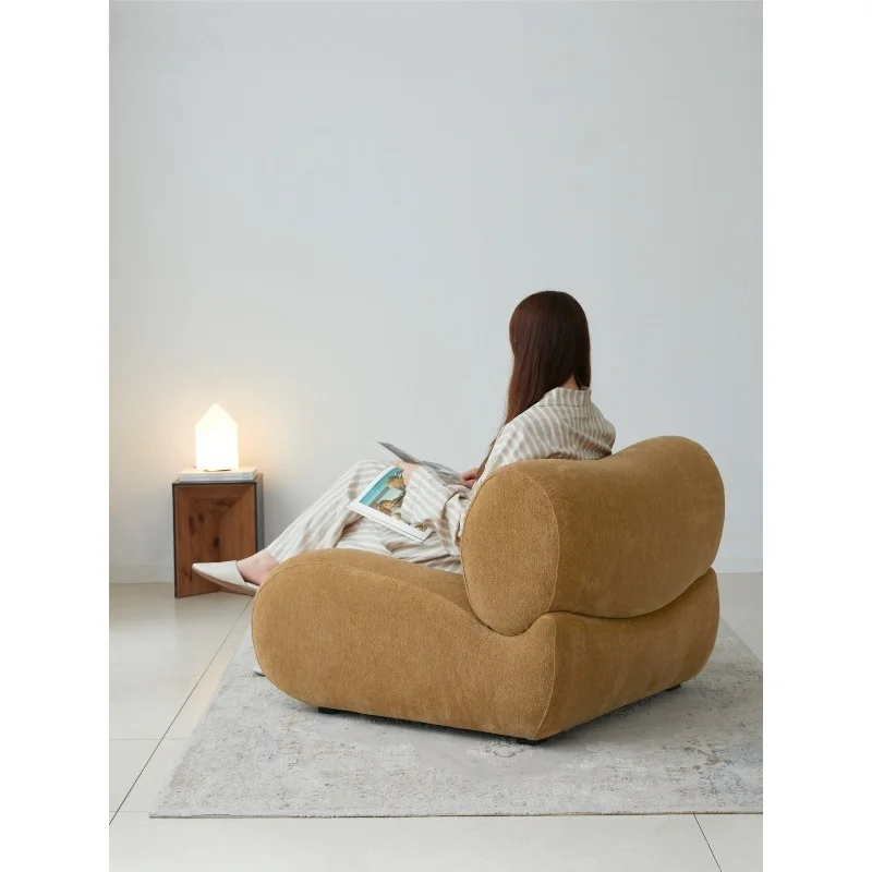 Curved Fabric Sofa Living Room Small Apartment Creative Bamboo Arc Module Single Free Combination