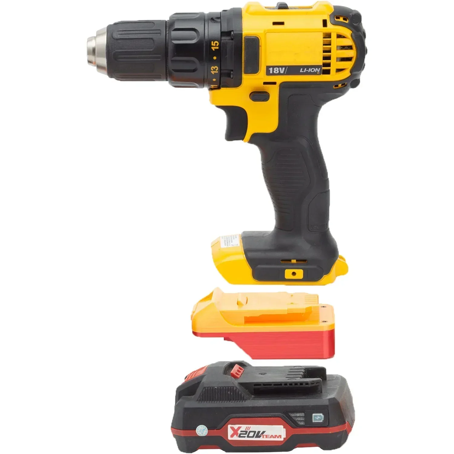 Imagem -02 - Adaptador para Lidl Parkside X20v para Dewalt 18 20v Li-ion Níquel Adaptador de Bateria Compatível com Dewalt Tools Cordless Drill Series