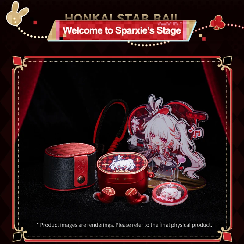 MOONDROP Honkai: Star Rail Sparxie RT – słuchawki bezprzewodowe TWS z technologią adaptacyjnego redukcji szumów (ANC), Bluetooth 6.0, mini, wysokiej jakości dźwięku. — zdjęcie produktu 5