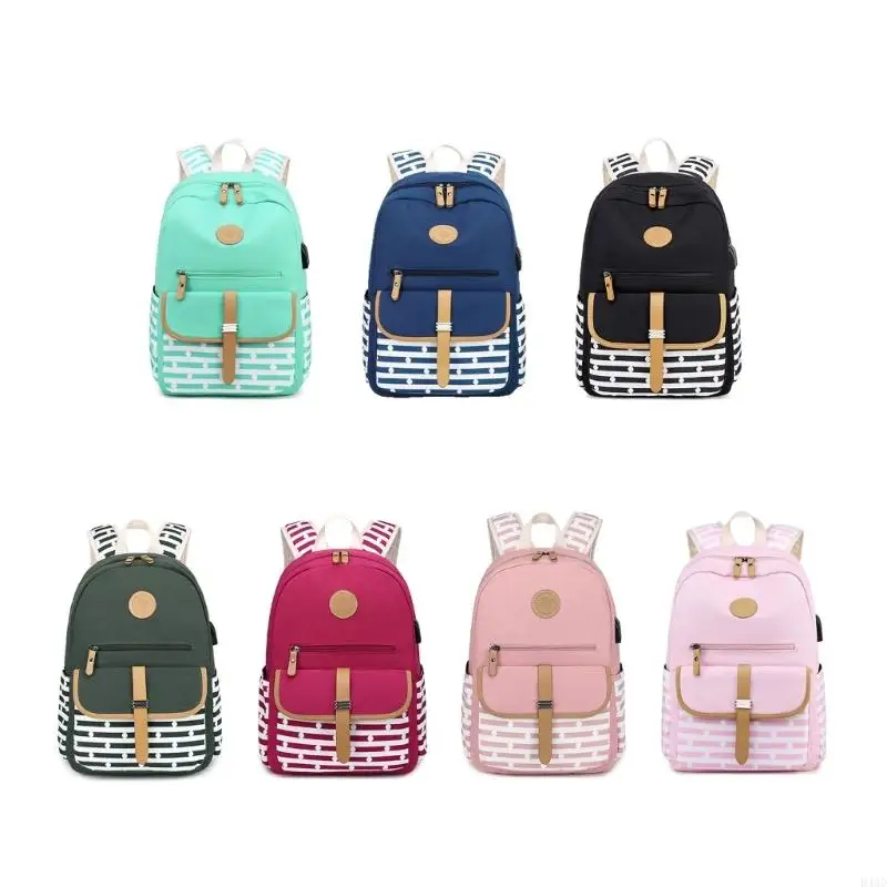 

D46D Fashionable School Backpack For Teens Student Multi Compartment Designs Book Bag