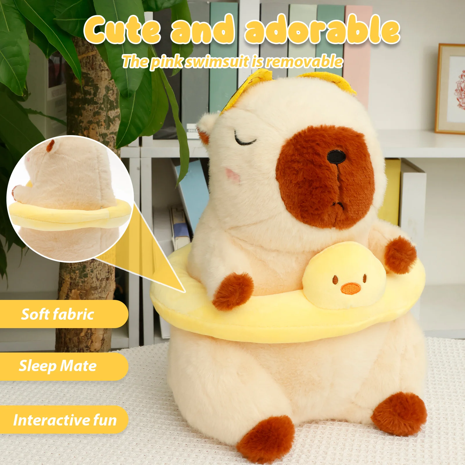 30cm Capybara Plush Toy Adorable and Cute Water Pig Plush Toy Multipurpose Home Decoration Animal Pillow for Kids Boy Girl Adult