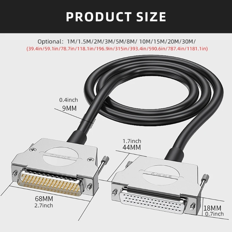 fêmea macho DB50, fio conexão servo blindado para instalações elétricas