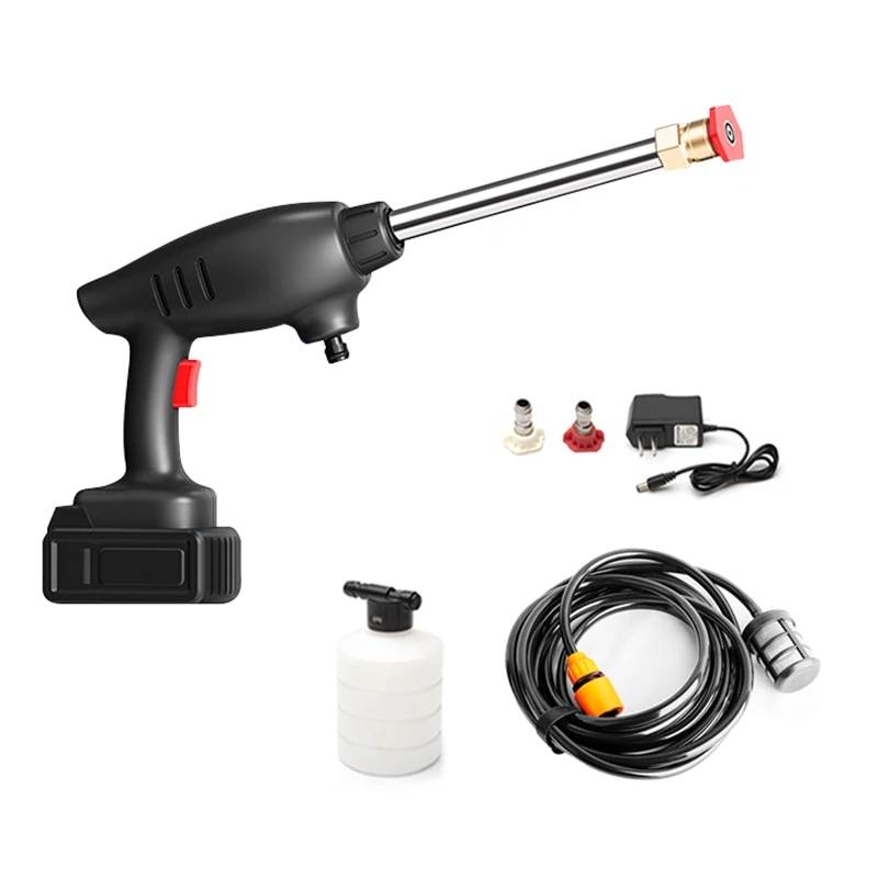 Multiple Modes Lithium Battery 5M Pipe Adjustable Water Foam Spray Pressure Gun for Car Wash