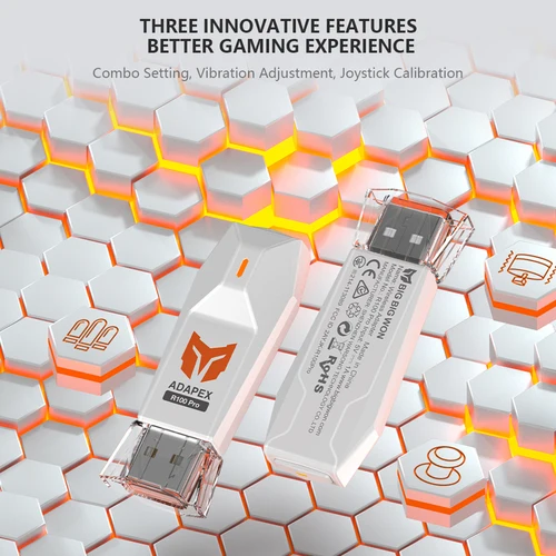 Imagen 2 del producto Adaptador inalámbrico R100 PRO, receptor USB, convertidor de Gamepad para PS4, PS5, XBOX Series, Switch, controlador Bluetooth