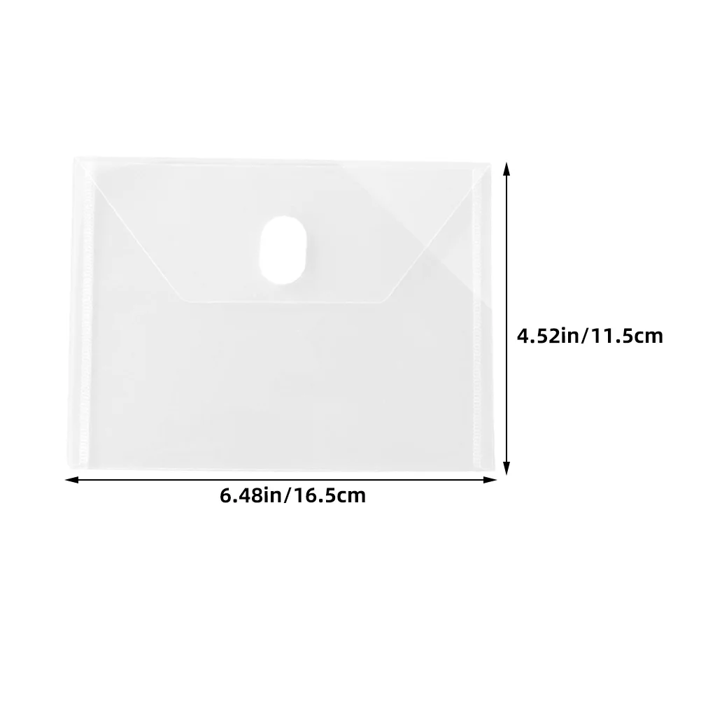 24개 클로저 문서 파우치 두꺼운 PP 방수 투명 파일 홀더 영수증 현금 스티커 사진 체크 정리함