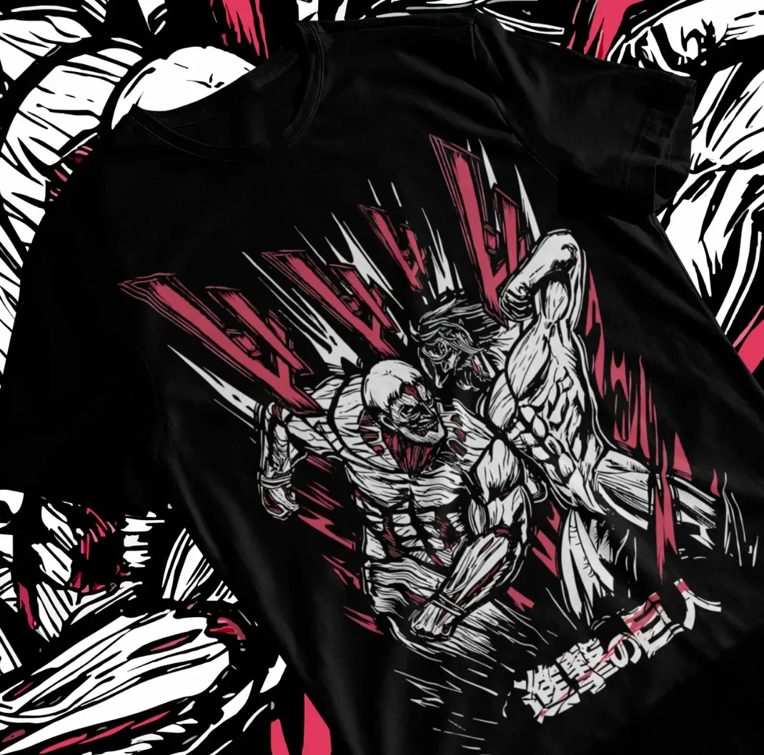 T-Shirt Reiner Eren Shingeki No Kyojin Attack on Titan, Doux, Anime