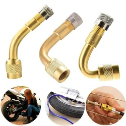 45/90/135 Degree Brass Air Tyre Valve Caps Valve Stem with Extension Adapter for Car Motorcycle Bicycle Accessories