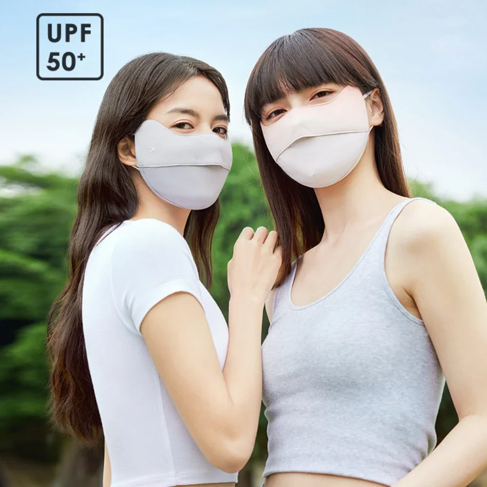 US Stock OhSunny Sun Protection Face Shield Anti-UV UPF50+ Summer Outdoor Quick Dry Open Nose Breathable Cooling Fabric