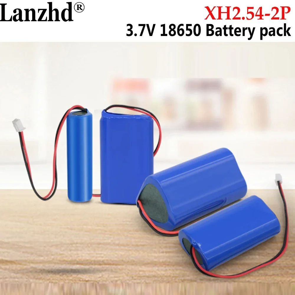 

3.7v lithium battery pack 18650 with protection plate For speaker loudspeaker Hollow cup car refrigerator battery XH2.54-2P