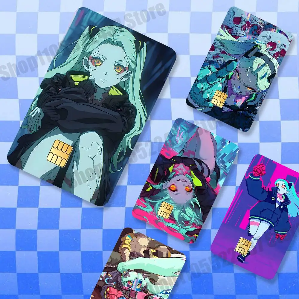COOL Cartoon R-Rebecca Lucy Holographic Laser Shinny Film Skin Cover Sticker for Debit Credit Card Bank Card
