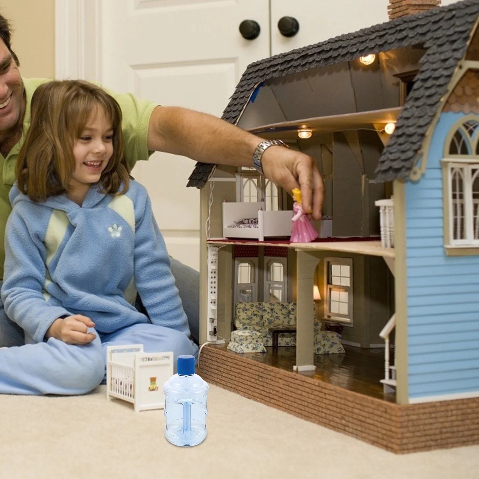 Mini distributeur réaliste de 630Ml pour enfants, petite pichet d'eau, jeu de simulation, maison de poupée, cuisine, jeu de rôle éducatif, moteur fin