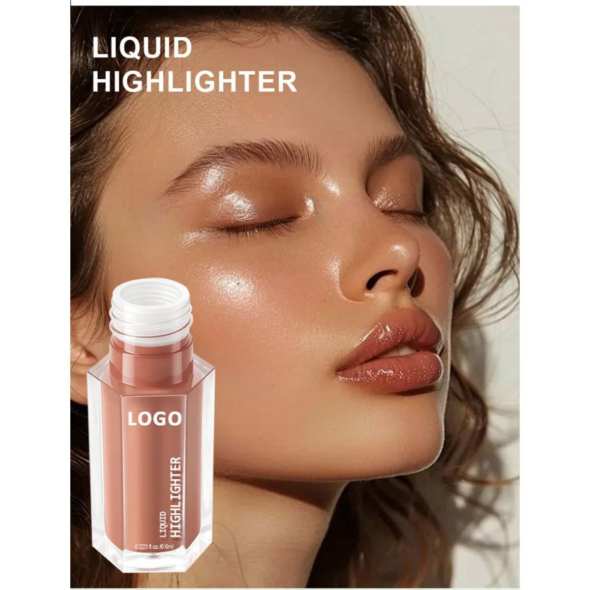 Hexagonal Tube 12 Color Liquid Highlighter Private Label Custom Logo Vegan Makeup Wholesale Cosmetics Beauty Glow