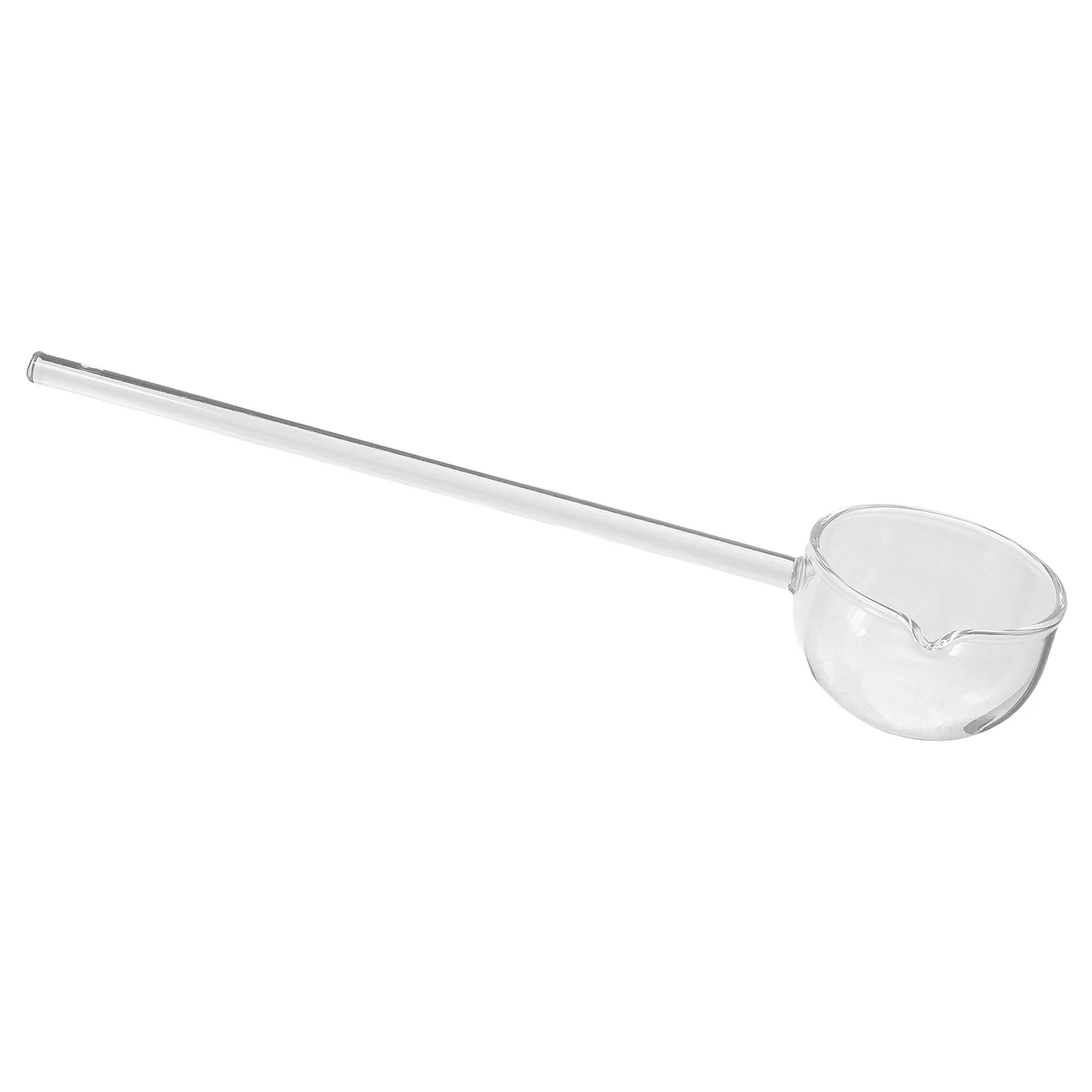 

Pink Long Handle Glass Spoon Creative Angled Mouth Dessert Ladle Soup Ice Cream Stirring Coffee Tea Serving Spoon