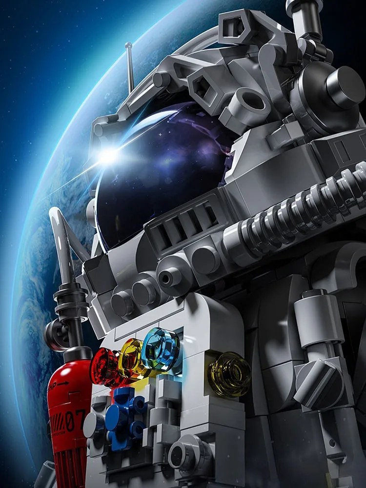 Idea Mega Figures Bausteine Sternenjagd Astronauten Modell Weltraumforschung Konstruktions-Baustein Lernspielzeug mit Licht – Detail 1
