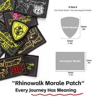 Parche de moral Rhinowalk, bolsa de motocicleta/bicicleta, parches DIY, mochila, chaleco, insignia de moral táctica, apliques, pegatinas, logotipo, cinco colores