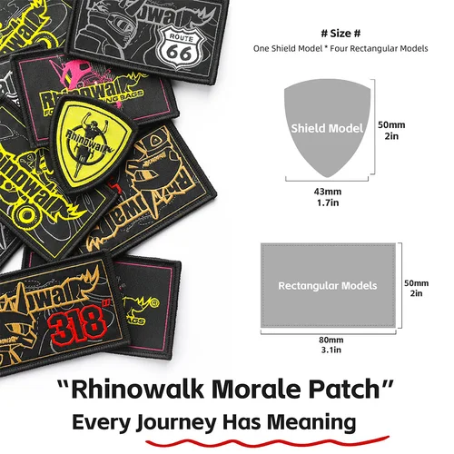 Parche de moral Rhinowalk, bolsa de motocicleta/bicicleta, parches DIY, mochila, chaleco, insignia de moral táctica, apliques, pegatinas, logotipo, cinco colores