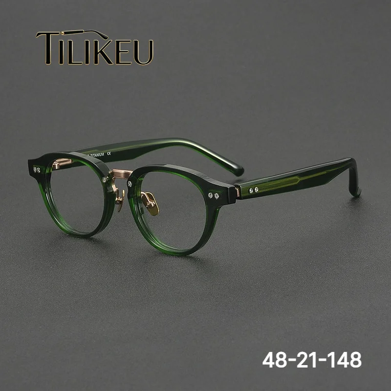 Japanese Handmade Acetate Thick Full Rim Vintage Oval Eyeglasses Frame NP-150 Men and Women Optical Luxury Designer Eyewear 2026