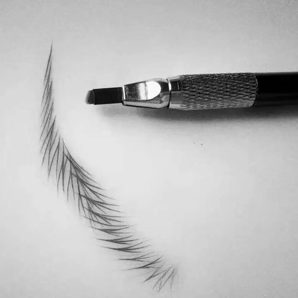 

50 шт. иглы для микроблейдинга 18u 0,18 мм, ручные лезвия для затенения бровей для профессионального и начинающего использования бровей