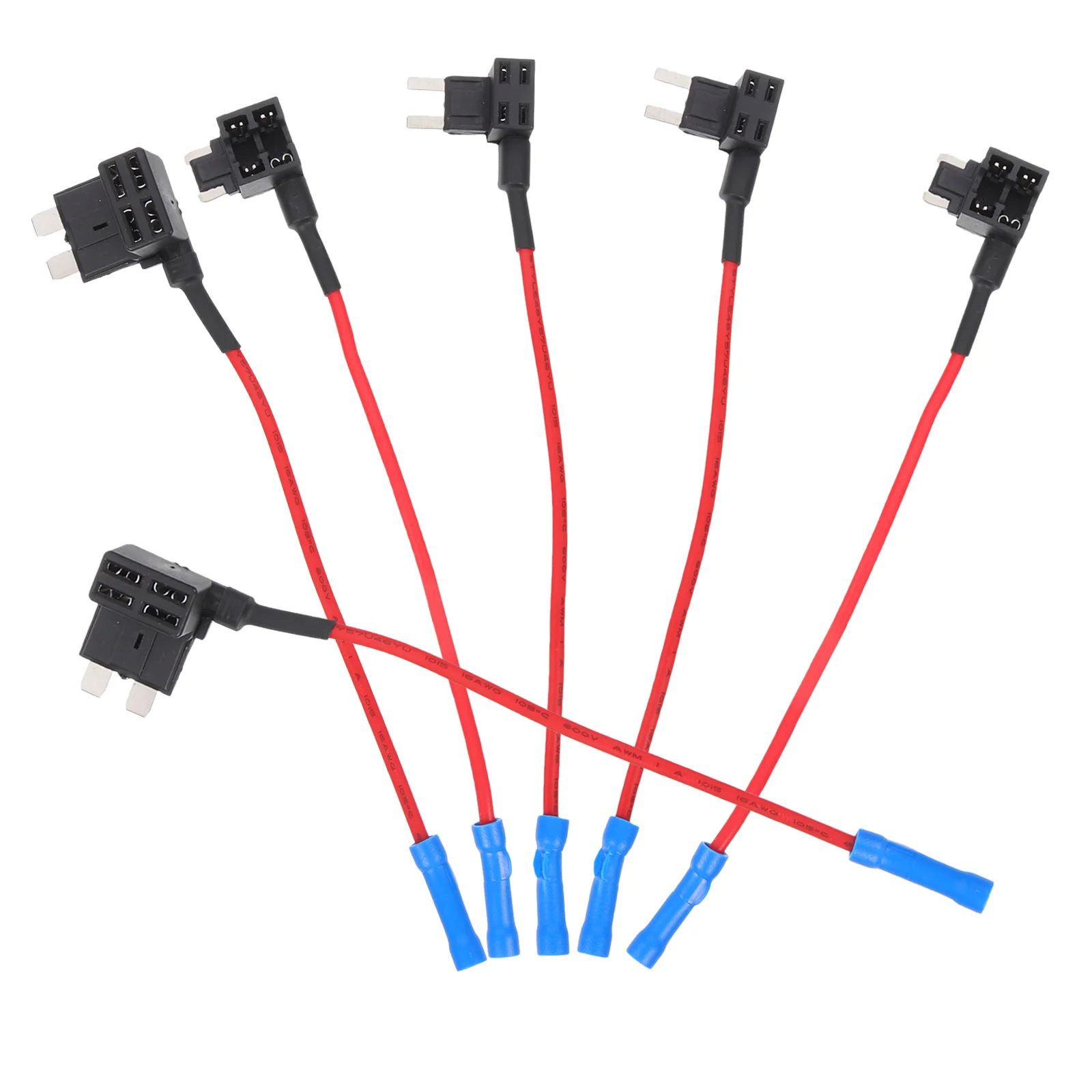 

6Pcs Inline Fuse Holder Professional Automotive Replacement Car Fuse Tap Adapter Kit Heavy Duty Circuit Protection