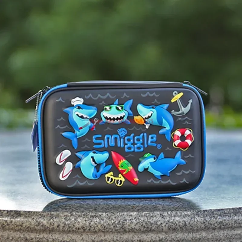 Genuine Australian Smiggle Deep Blue Dolphinfish Student Backpack Children\'s Stationery Pencil Case Zipper Backpack Student Gift