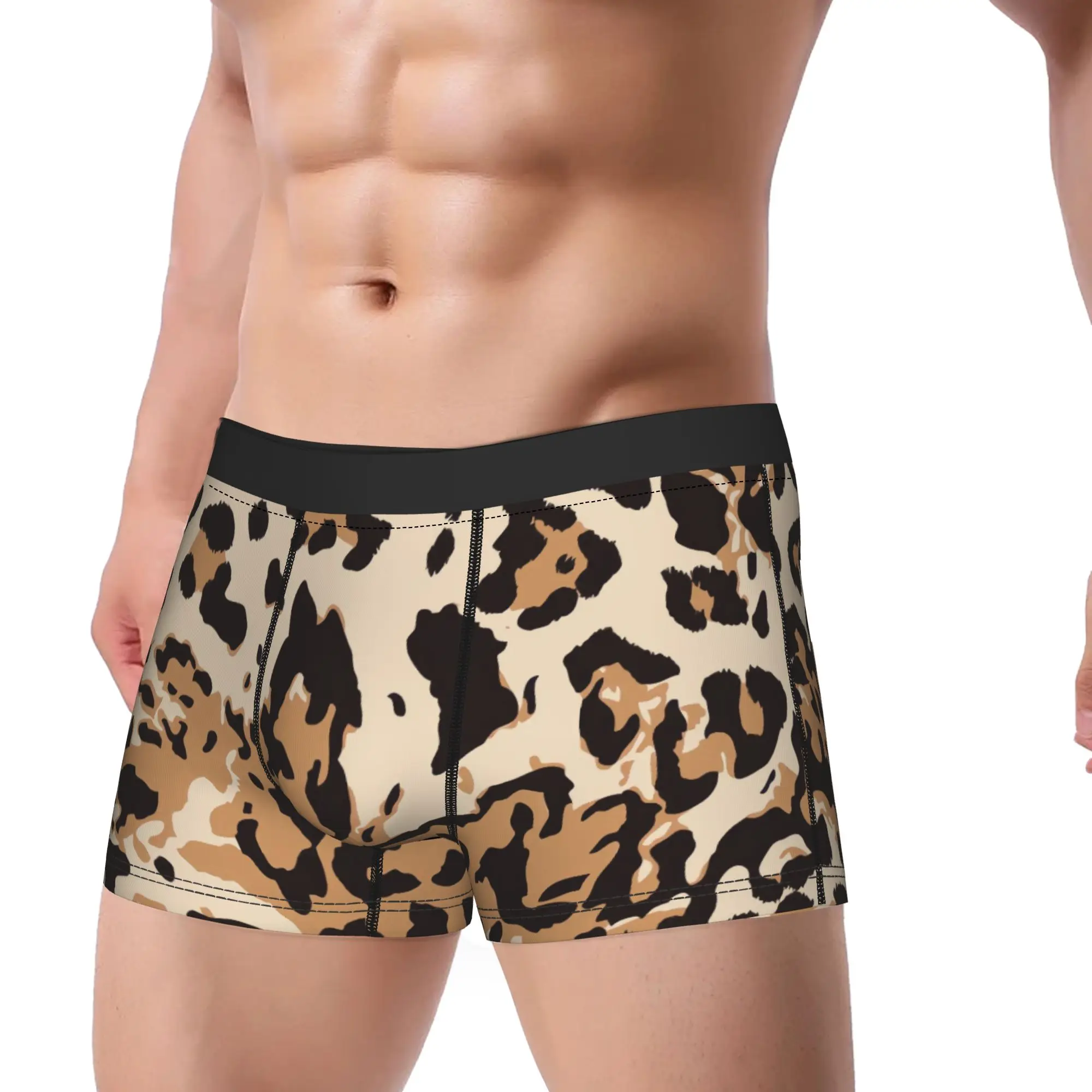 

Мужские трусы-боксеры Leopard Classic черно-желтые, высококачественные, оригинальные, больших размеров