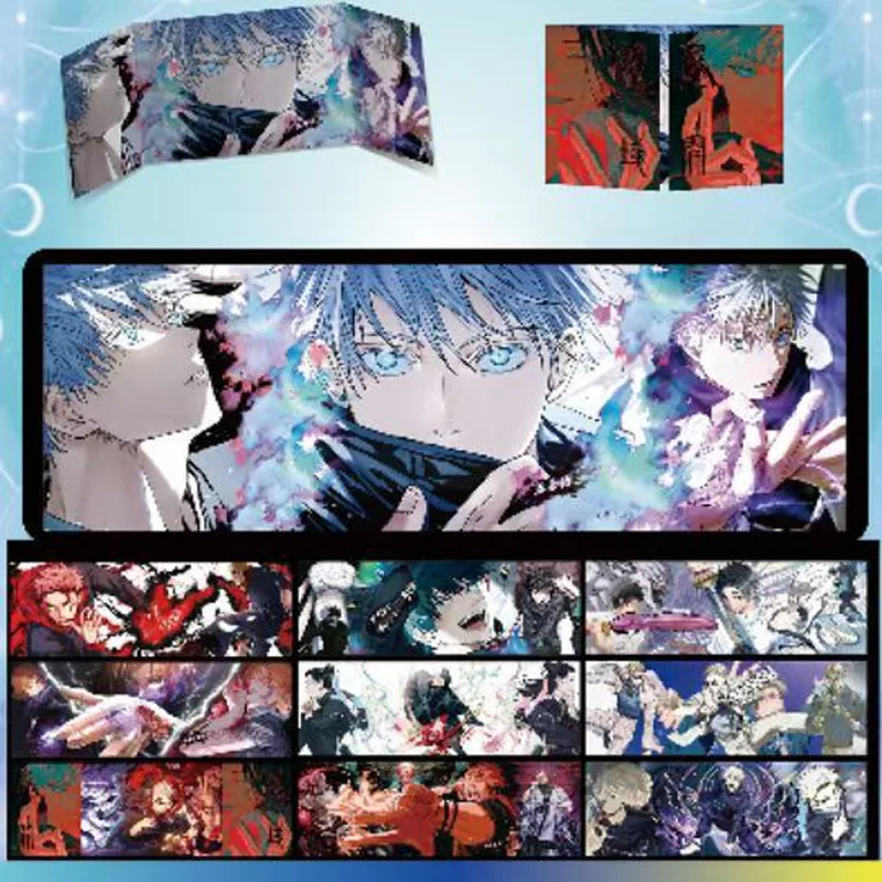 Wholesale Jujutsu Kaisen Collection Cards Case Da Yu Studio Random Dazzle Card Tri Fold Cards Classic Acg Perimeter Kids Toys